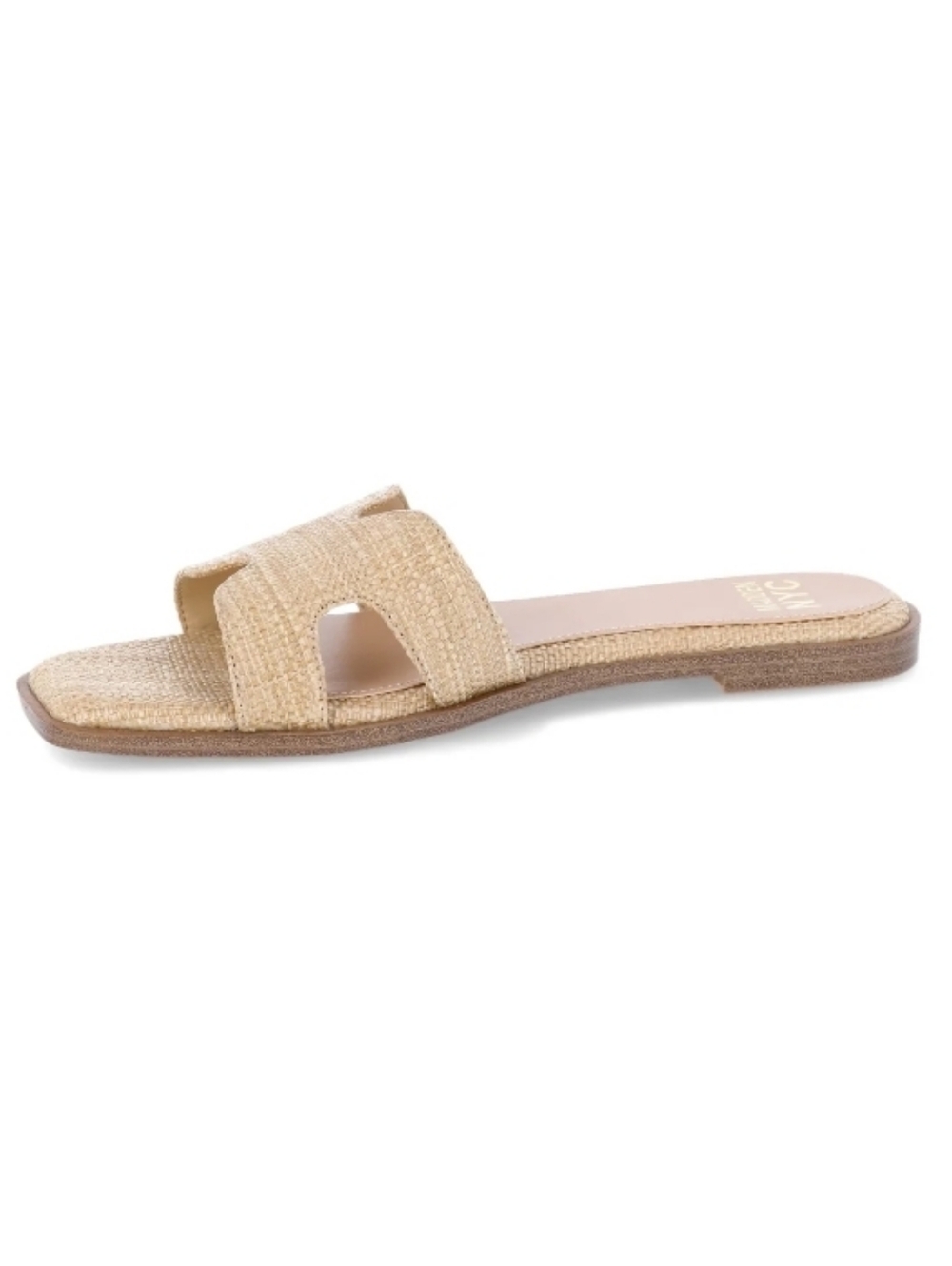 Madden NYC H-Band Style Sandal Slides In 'Raffia', Sz 10, NWOT - Picture 5 of 13